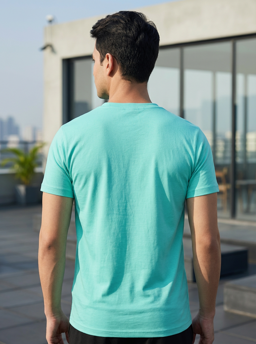 Men’s Premium Sports Activewear T-Shirt-Green-blue| Lightweight & Breathable
