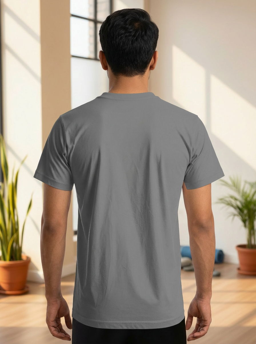 Men’s Premium Sports Activewear T-Shirt-Grey| Lightweight & Breathable