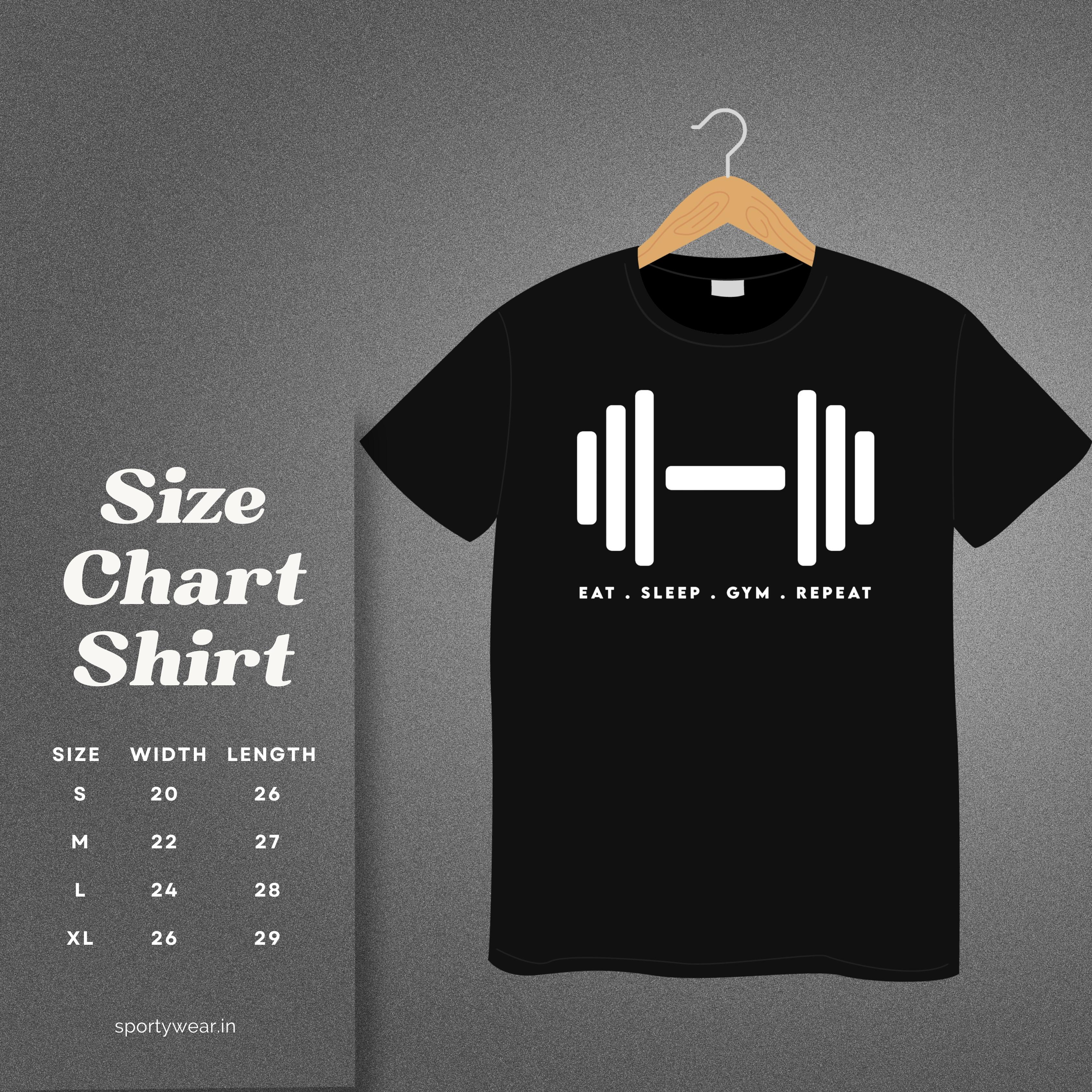 Eat. Sleep. Gym. Repeat. GYM MEN'S TSHIRT