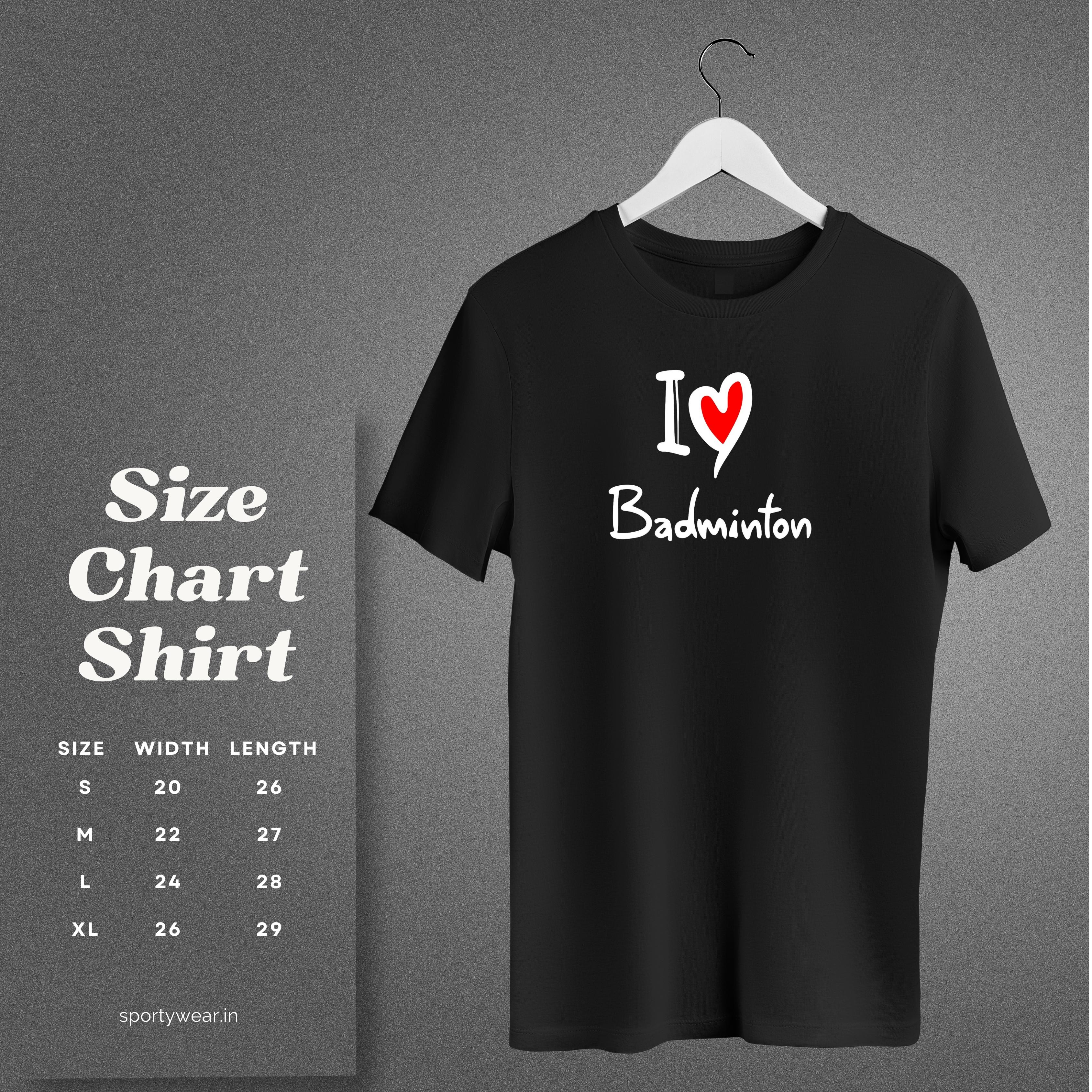 I Love Badminton MEN'S T-Shirt