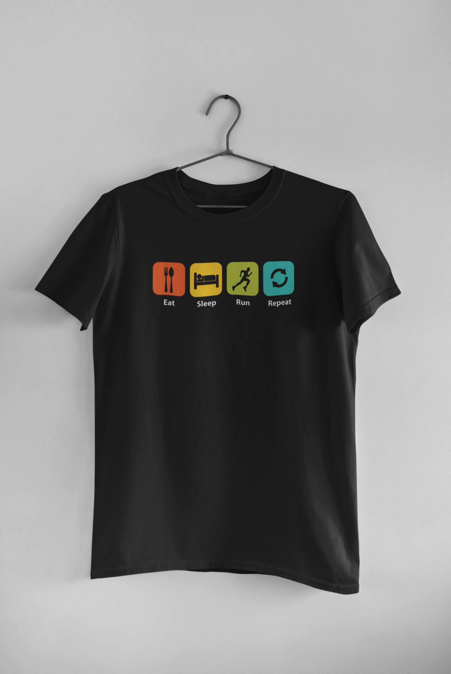 “Eat. Sleep. Run. Repeat.”  unisex T-shirt