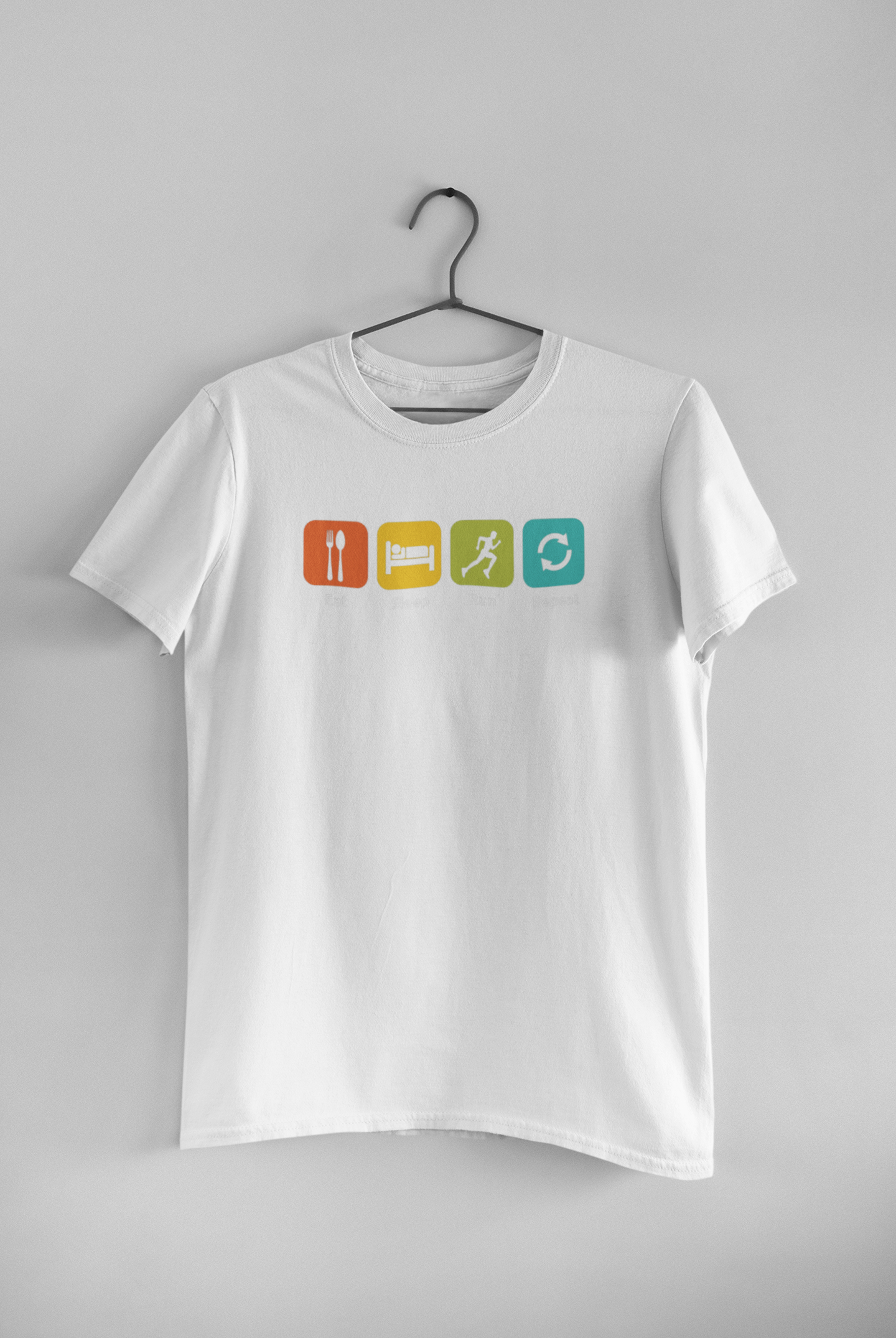 “Eat. Sleep. Run. Repeat.”  unisex T-shirt