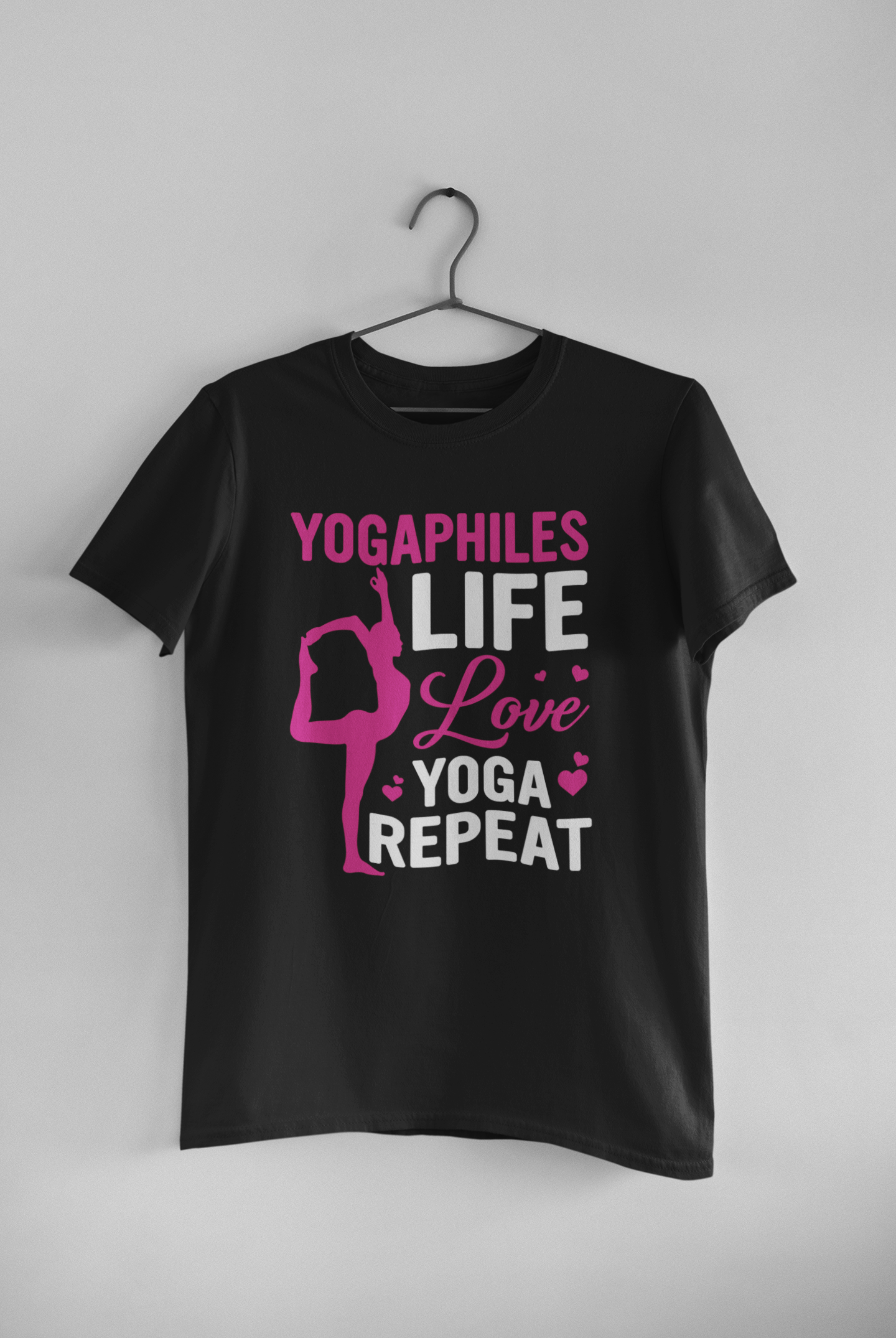 “YOGAPHILES LIFE Love YOGA REPEAT unisex tshirt