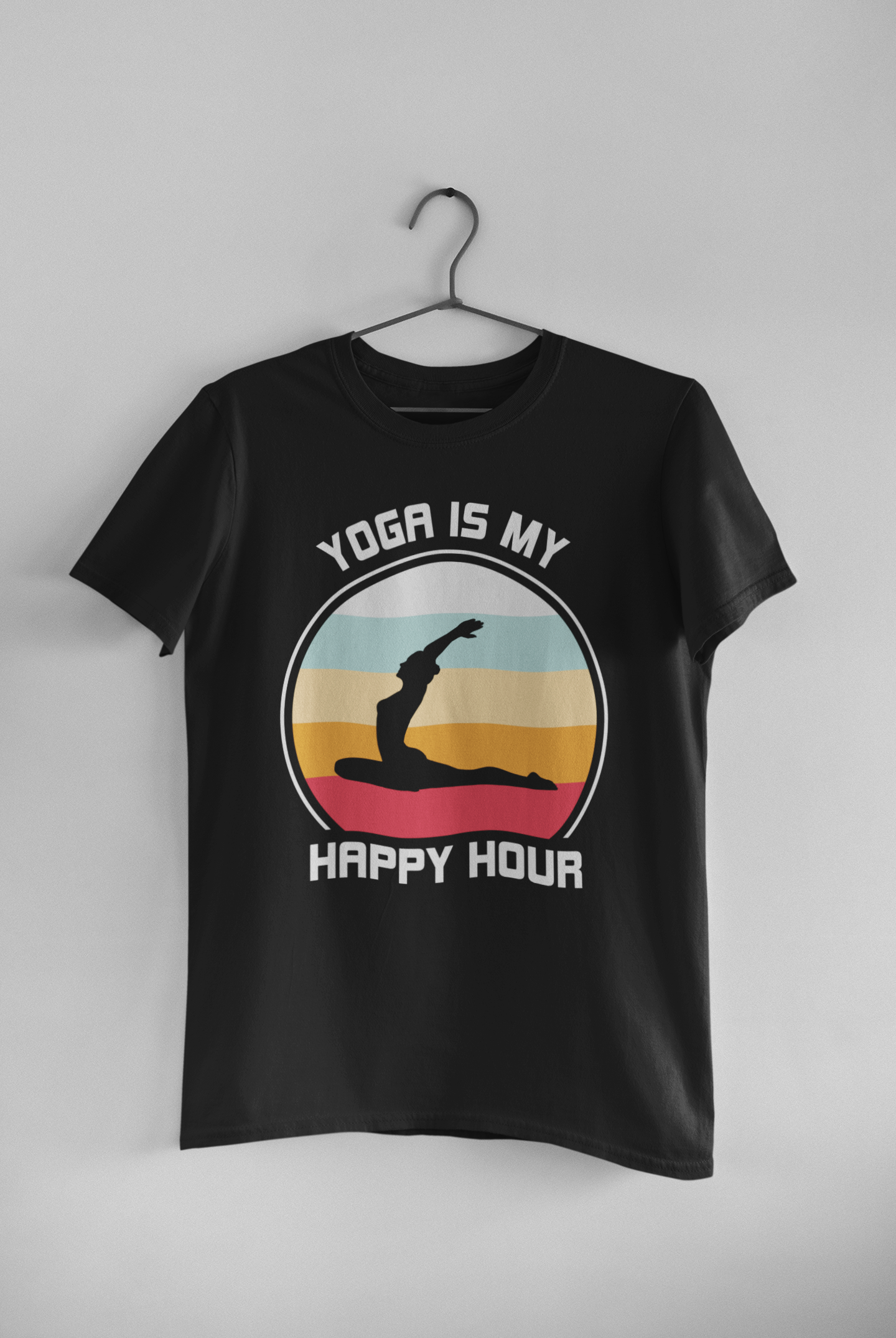 “YOGA IS MY HAPPY HOUR.”unisex tshirt