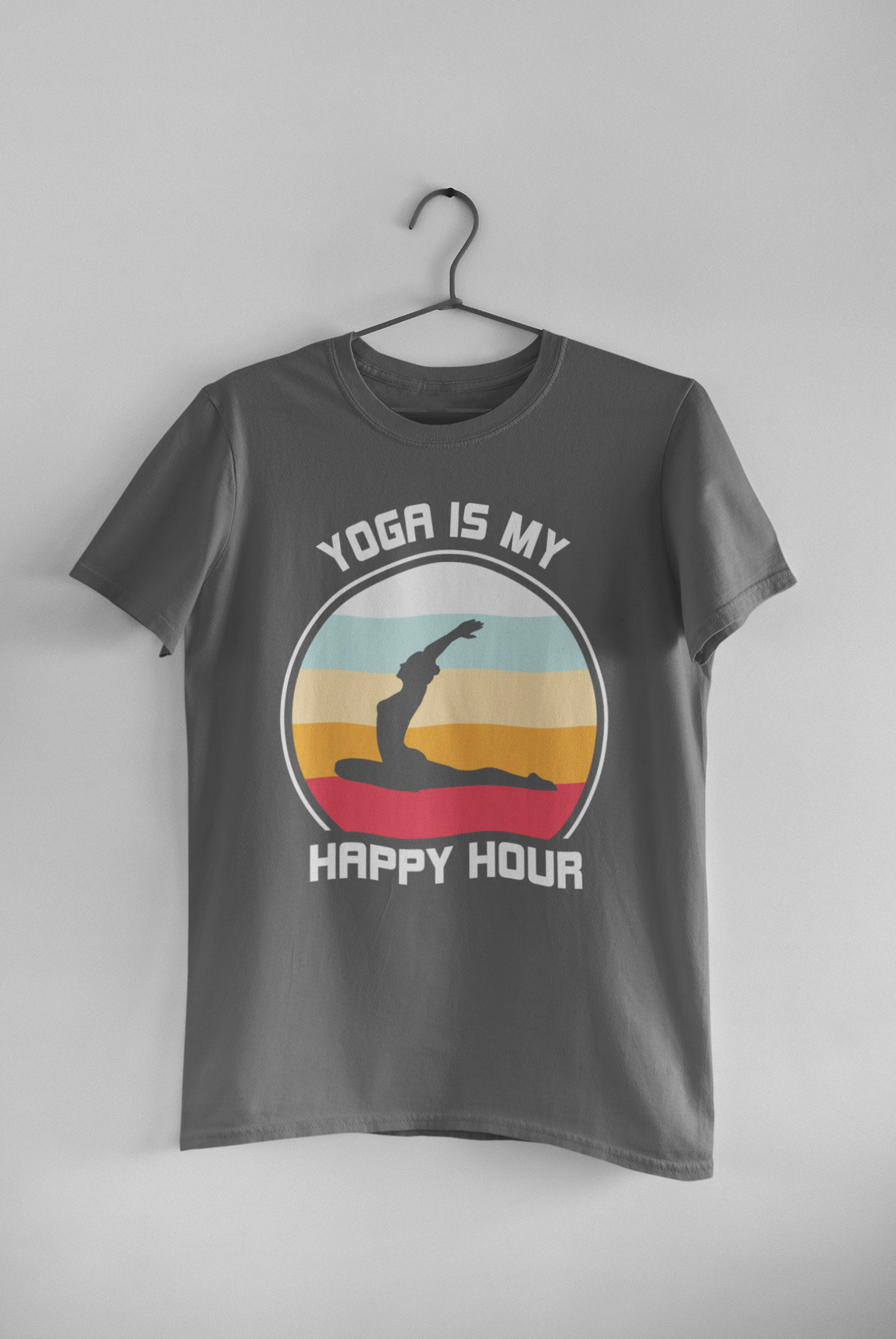“YOGA IS MY HAPPY HOUR.”unisex tshirt