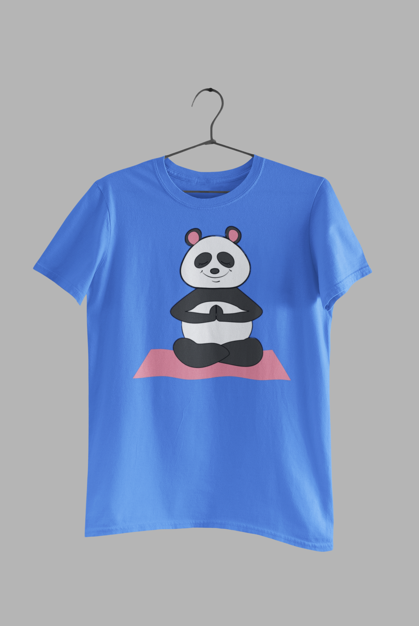 cute meditating panda on a yoga mat. Yoga unisex T-Shirt”