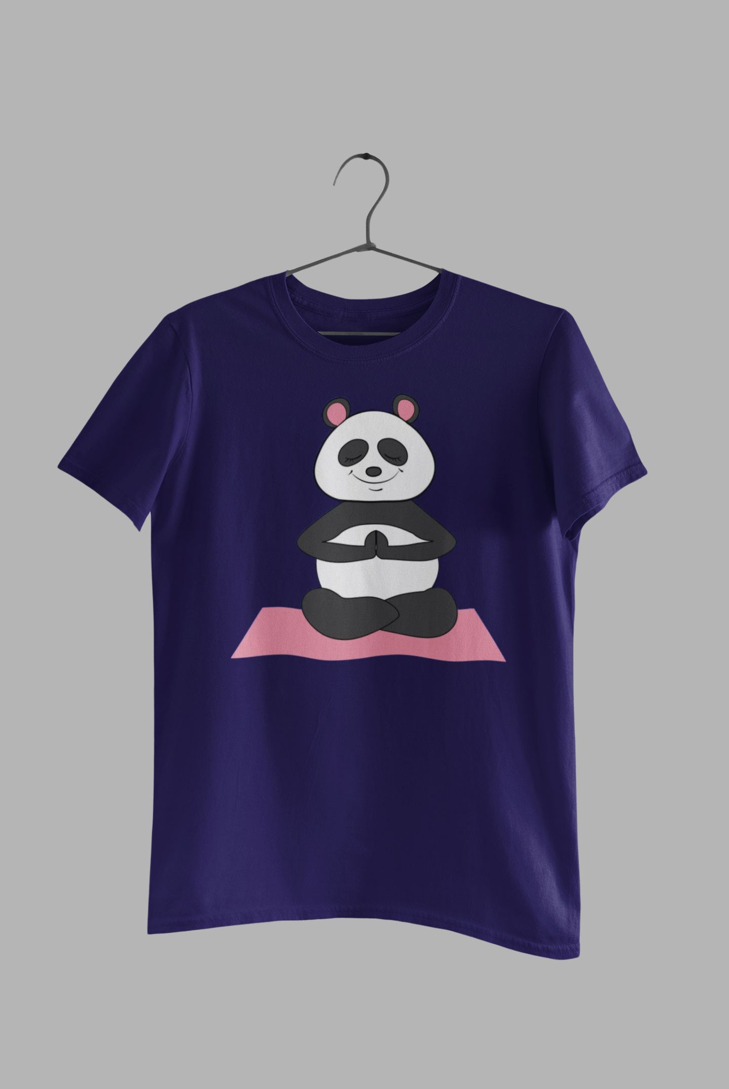 cute meditating panda on a yoga mat. Yoga unisex T-Shirt”