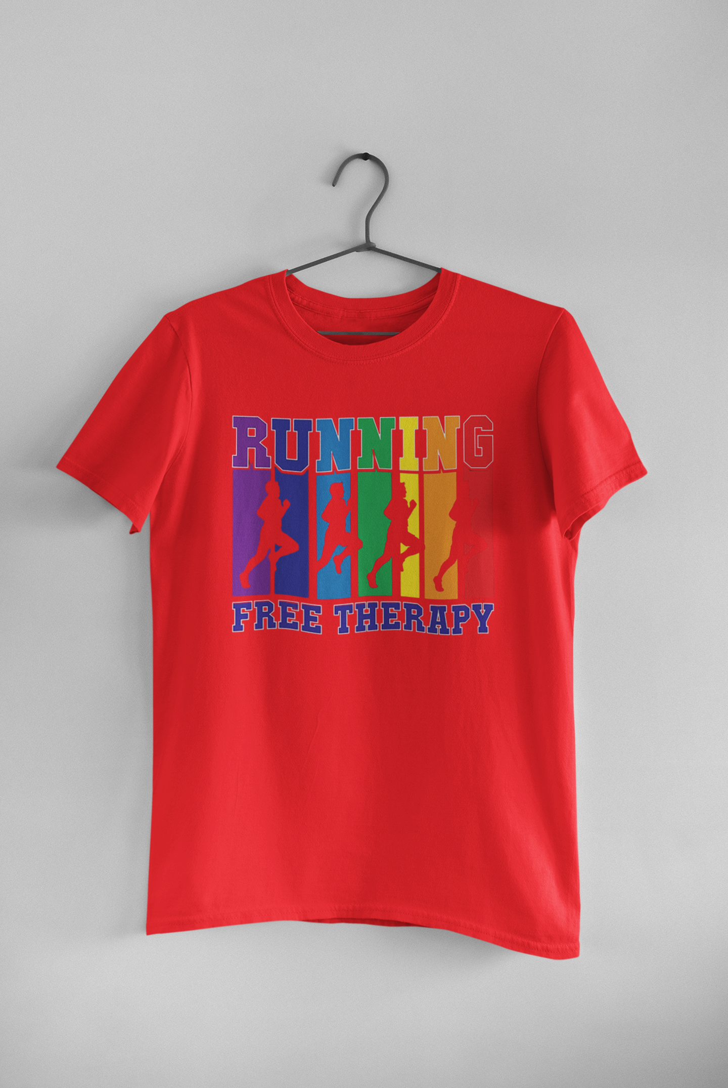 “‘Running: Free Therapy’ running unisex T-shirt