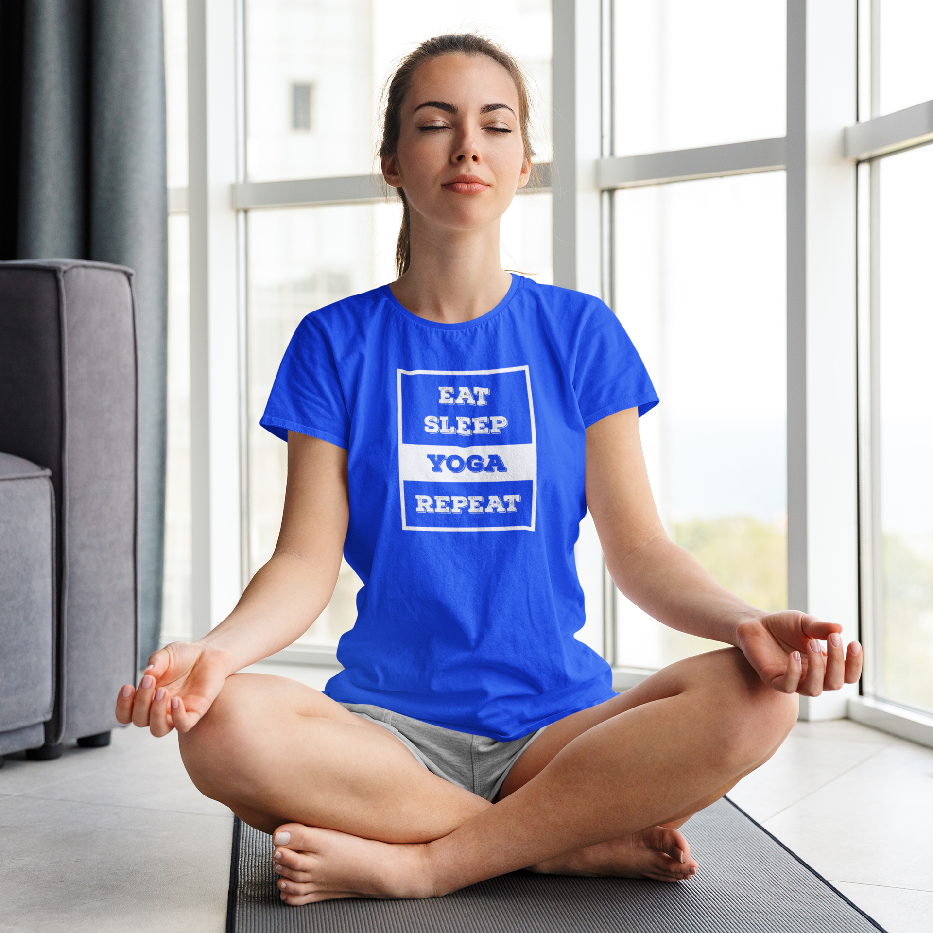 “Eat, Sleep, Yoga, Repeat Evolution” mens tshirt